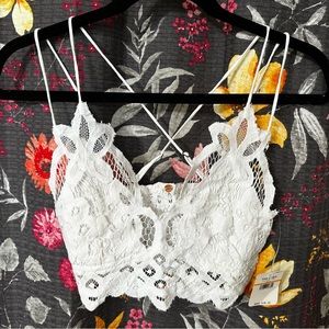 Free People white lace bralette small NWT